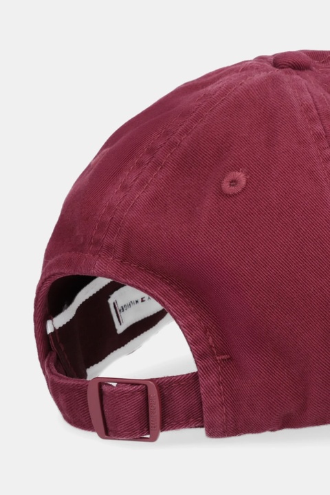 Tommy Hilfiger czapka z daszkiem bawełniana kolor bordowy AW0AW17987 - zdjęcie produktu nr 2