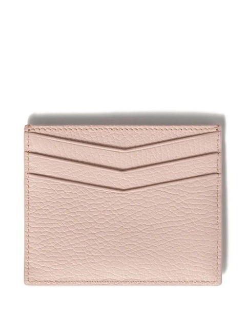Miu Miu leather logo-plaque card holder - Pink - zdjęcie produktu nr 2