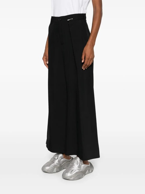 MM6 Maison Margiela pleat-detail trousers - Black - zdjęcie produktu nr 2