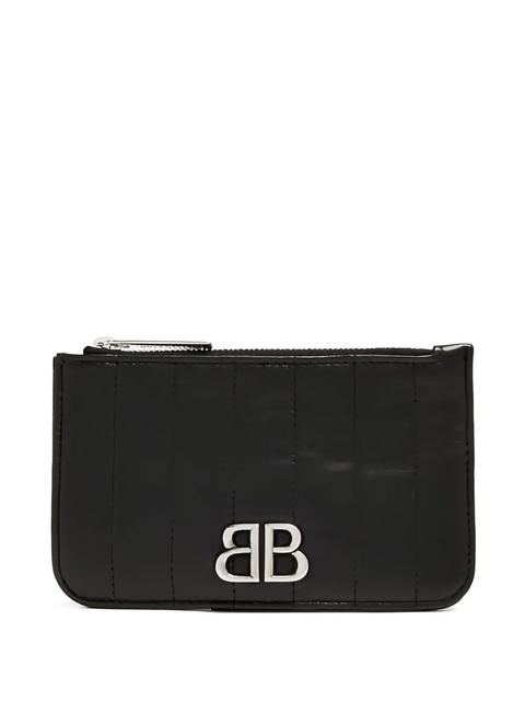 Balenciaga quilted logo-plaque cardholder - Black - zdjęcie produktu nr 1