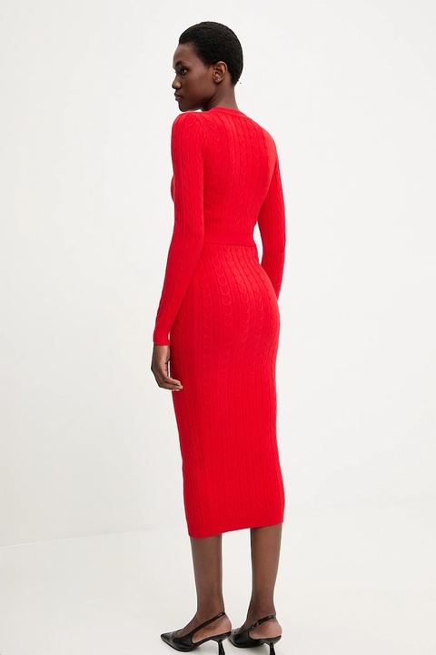 Answear.LAB sweter i spódnica damski kolor czerwony - zdjęcie produktu nr 2