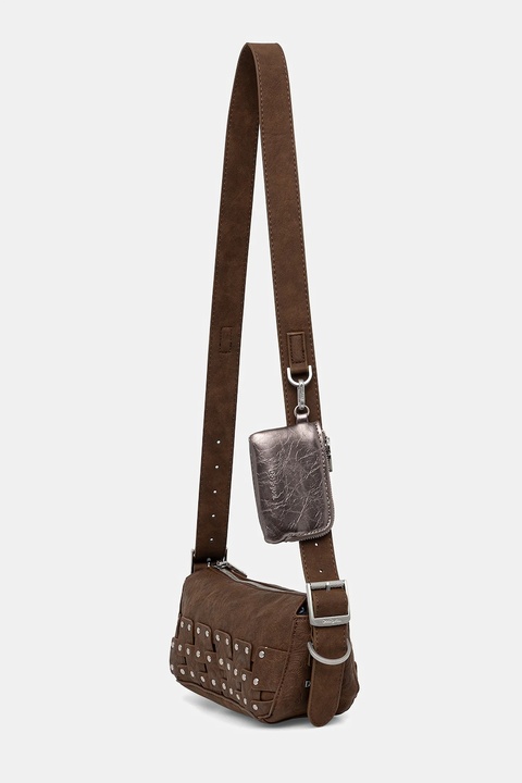 Desigual torebka NEW PATCH 1 CHOCO kolor brązowy 25WAXPBO - zdjęcie produktu nr 2