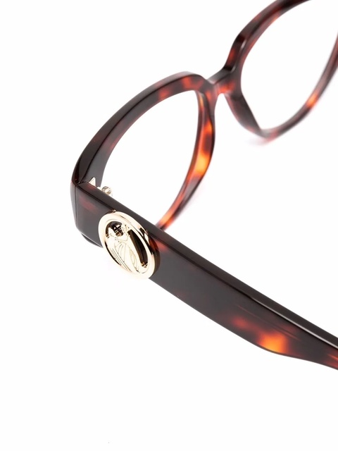 Lanvin logo-plaque tortoiseshell-effect glasses - Brown - zdjęcie produktu nr 2