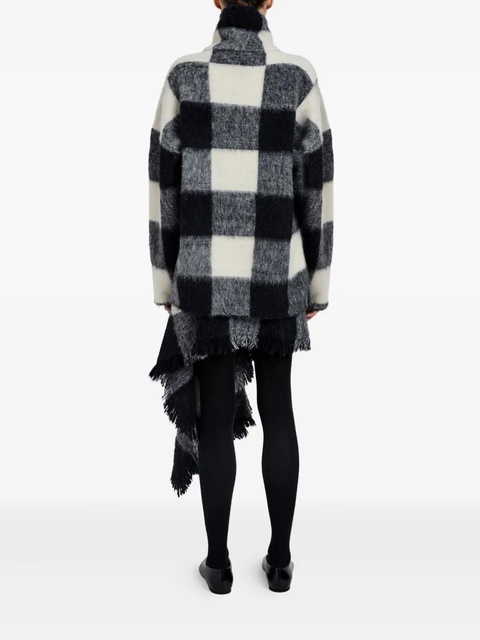 Proenza Schouler checked fringed asymmetric skirt - Black - zdjęcie produktu nr 1