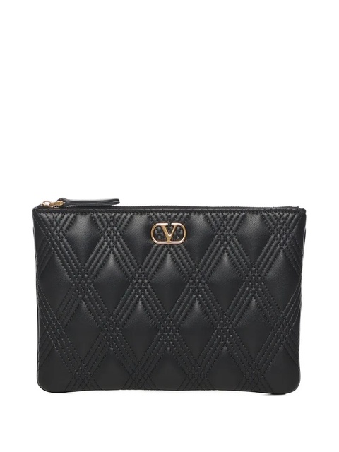 Valentino Garavani leather clutch bag - Black - zdjęcie produktu nr 1