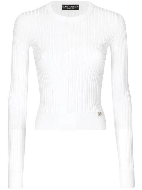 Dolce & Gabbana Metal logo cardigan - White - zdjęcie produktu nr 1
