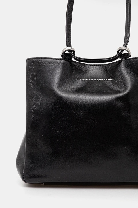 MM6 Maison Margiela torebka skórzana kolor czarny SB5ZH0021.P7187.T8013 - zdjęcie produktu nr 2