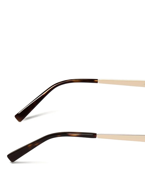 Saint Laurent Eyewear SL 692 oval-frame metal sunglasses - Gold - zdjęcie produktu nr 2