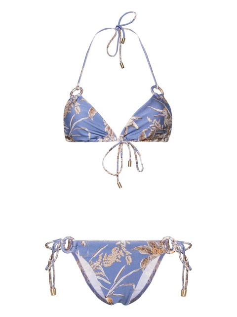 ZIMMERMANN Ottie ring-detailing bikini - Blue - zdjęcie produktu nr 1