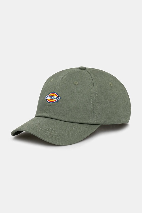 Dickies czapka z daszkiem kolor zielony z aplikacją - zdjęcie produktu nr 1