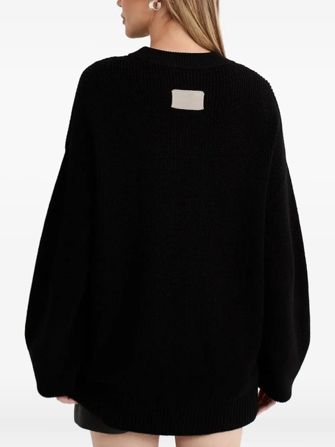 Aya Muse round-neck ribbed sweater - Black - zdjęcie produktu nr 2