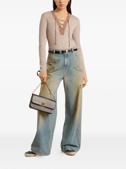 Golden Goose ribbed-knit long-sleeve top - Neutrals - zdjęcie produktu nr 2