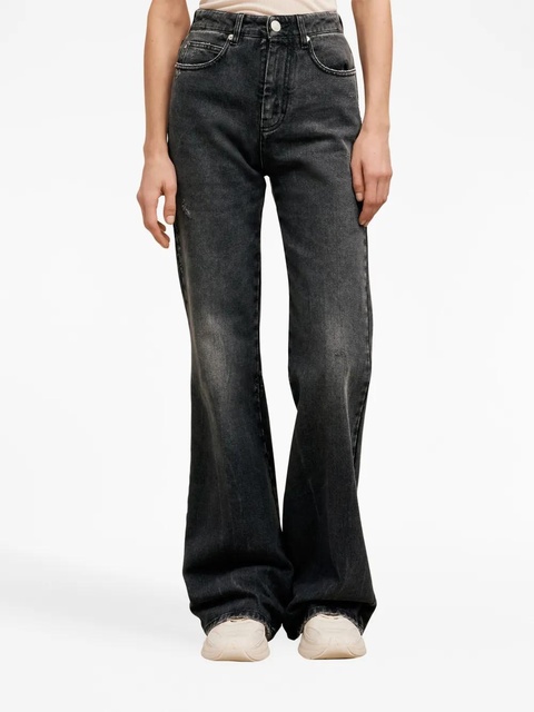 AMI Paris mid-rise wide-leg trousers - Black - zdjęcie produktu nr 2