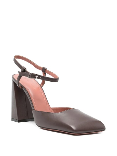 Amina Muaddi 95mm Charlotte pumps - Brown - zdjęcie produktu nr 2