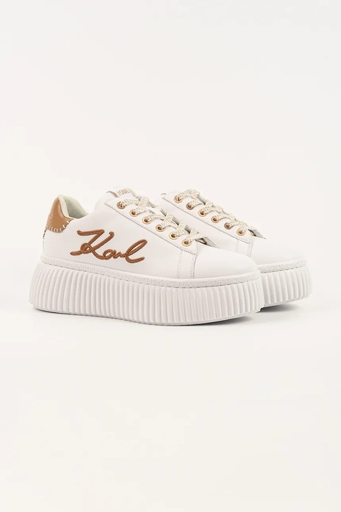 Karl Lagerfeld sneakersy skórzane KREEPER LO damskie kolor biały KL42372C - zdjęcie produktu nr 1
