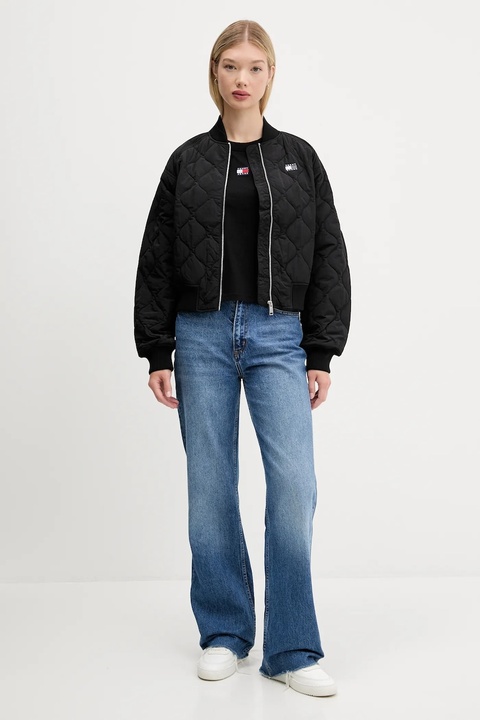 Tommy Jeans t-shirt bawełniany damski kolor czarny DW0DW22202 - zdjęcie produktu nr 1