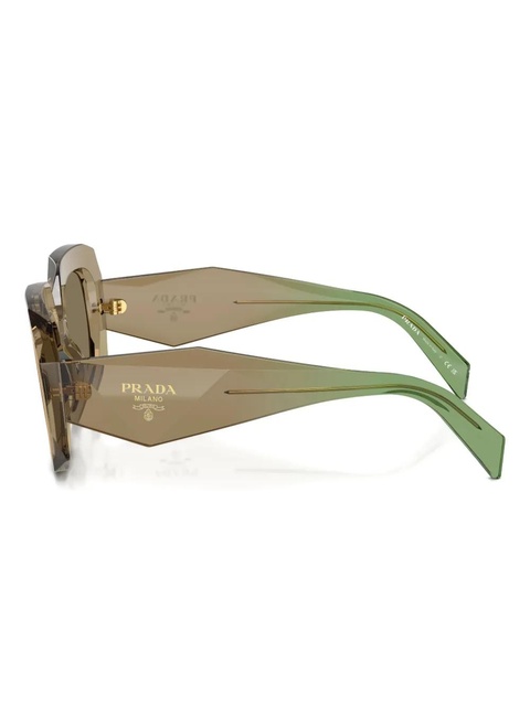 Prada Eyewear Symbole oversized-frame sunglasses - Brown - zdjęcie produktu nr 2