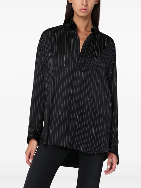 Balenciaga pinstripe logo shirt - Black - zdjęcie produktu nr 2