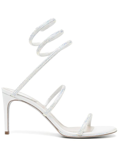 René Caovilla 80mm rhinestone strappy sandals - White - zdjęcie produktu nr 1