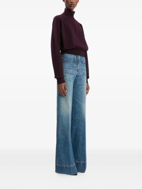 Victoria Beckham half-zip sweater - Red - zdjęcie produktu nr 2