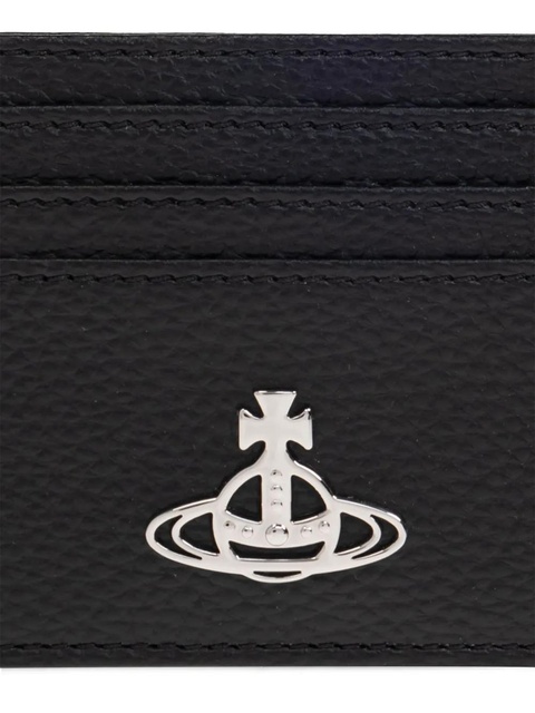 Vivienne Westwood Orb logo-plaque card holder - Black - zdjęcie produktu nr 2