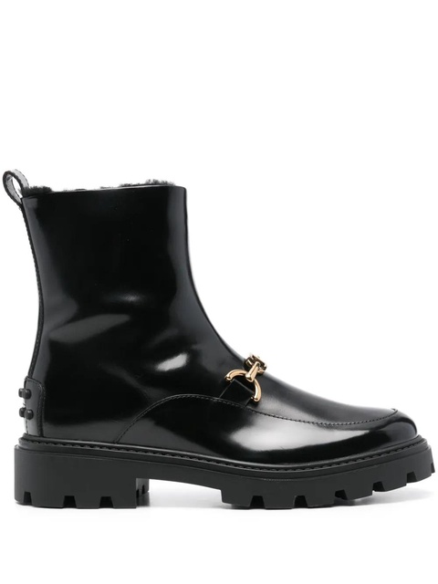 Tod's logo-plaque ankle boots - Black - zdjęcie produktu nr 1