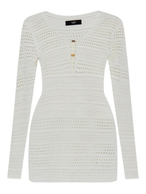 AMIRI open-knit long-sleeve dress - White - zdjęcie produktu nr 1