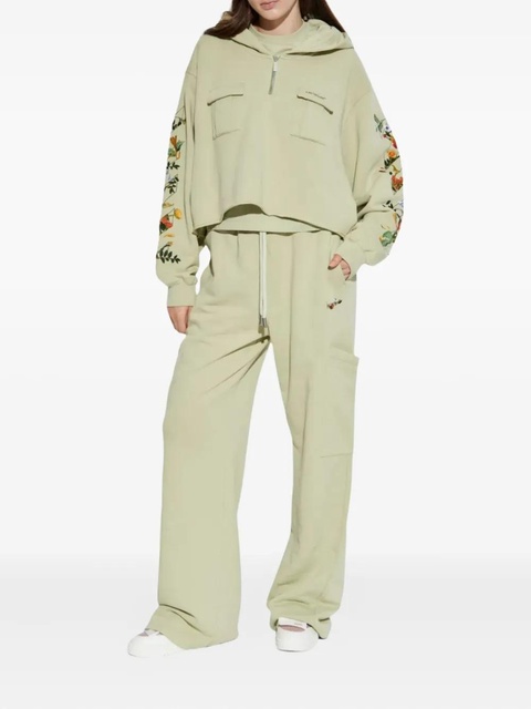 Off-White chest-pocket floral-embroidered hoodie - Neutrals - zdjęcie produktu nr 2