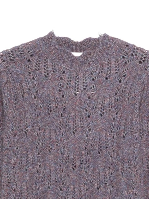 MARANT ÉTOILE puff-sleeve open-knit sweater - Purple - zdjęcie produktu nr 2