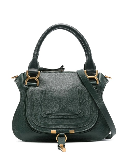 Chloé small Marcie leather tote bag - Green - zdjęcie produktu nr 1