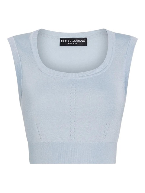 Dolce & Gabbana silk-blend top - Blue - zdjęcie produktu nr 1