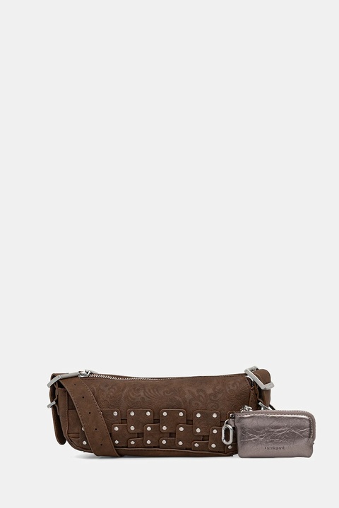 Desigual torebka NEW PATCH 1 CHOCO kolor brązowy 25WAXPBO - zdjęcie produktu nr 1