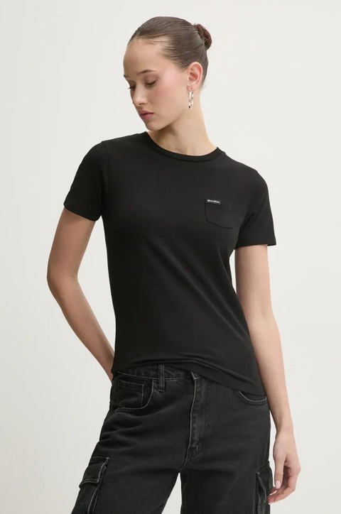 Guess Jeans t-shirt damski kolor czarny W5RI52 J1314 - zdjęcie produktu nr 1