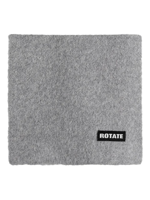 ROTATE BIRGER CHRISTENSEN logo-patch scarf - Grey - zdjęcie produktu nr 1