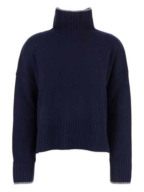 PINKO merino-wool high-neck sweater - Blue - zdjęcie produktu nr 1