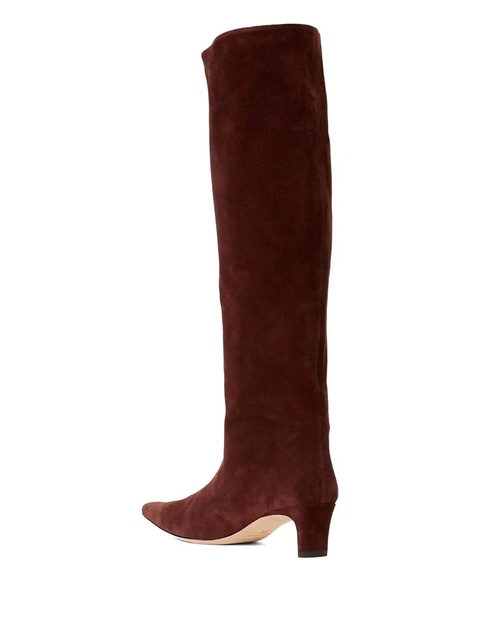 STAUD 55mm pointed-toe suede boots - Red - zdjęcie produktu nr 2