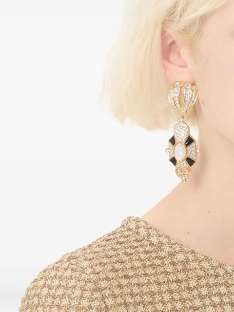 Valentino Garavani Pas Plus crystal-embellished earrings - Gold - zdjęcie produktu nr 2