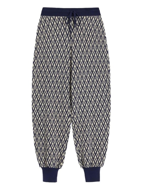 Valentino Garavani Toute La V jacquard track pants - Blue - zdjęcie produktu nr 1