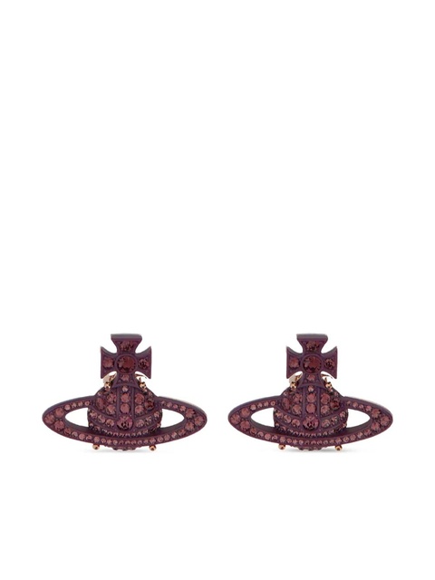 Vivienne Westwood Grace Bas Relief orb-crystal earrings - Purple - zdjęcie produktu nr 1