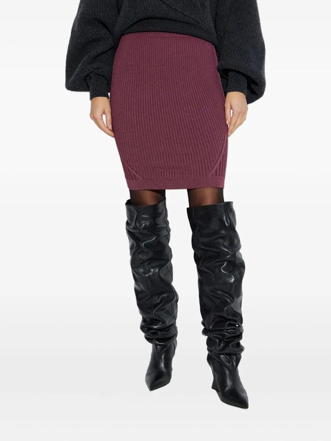 Balmain ribbed mini skirt - Purple - zdjęcie produktu nr 2