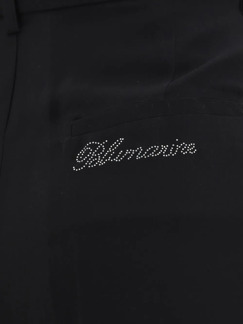 Blumarine georgette trousers - Black - zdjęcie produktu nr 2