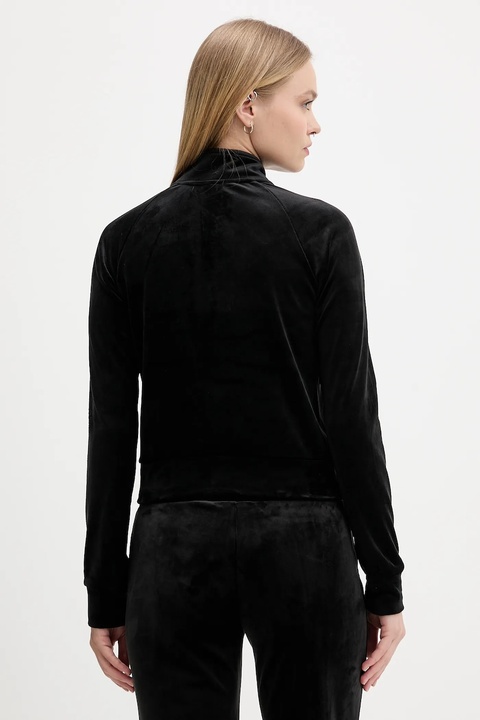 Juicy Couture bluza welurowa damska kolor czarny z aplikacją JCWCT225308 - zdjęcie produktu nr 2