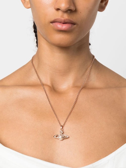 Vivienne Westwood Orb-pendant crystal-embellished necklace - Pink - zdjęcie produktu nr 2