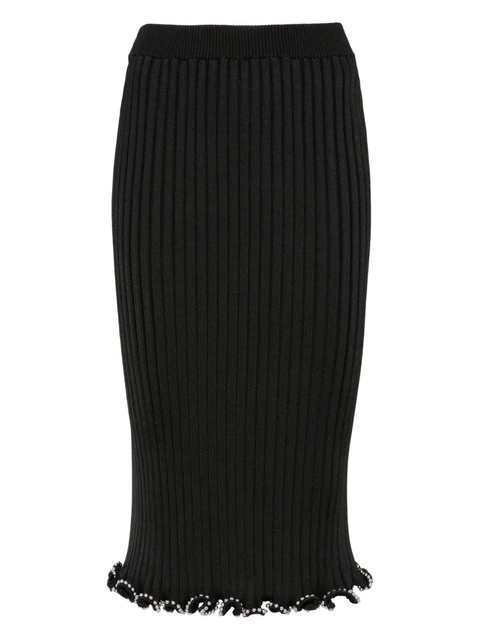 Jil Sander beaded midi skirt - Black - zdjęcie produktu nr 1