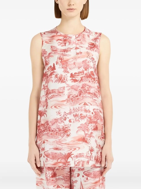 Max Mara graphic-print sleeveless top - Red - zdjęcie produktu nr 1
