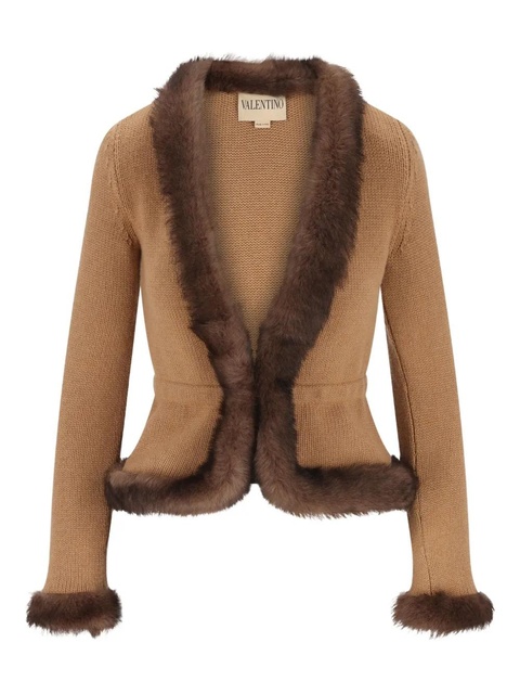 Valentino Garavani fur-trim jacket - Brown - zdjęcie produktu nr 1