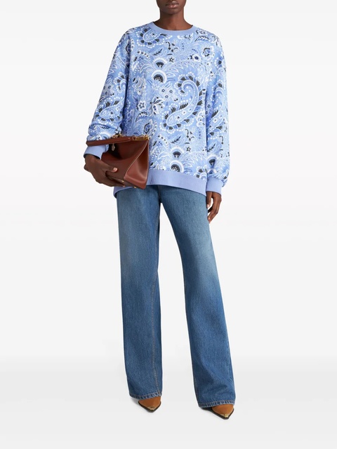 ETRO bandana-print cotton sweatshirt - Blue - zdjęcie produktu nr 2