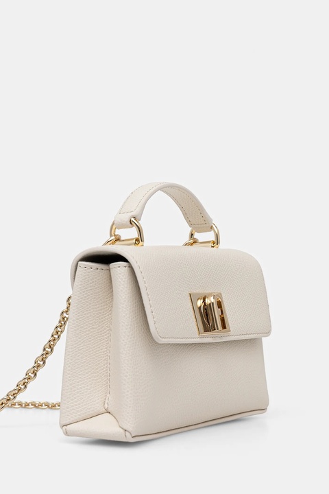 Furla torebka skórzana kolor beżowy WE00423.ARE000.PNN001007 - zdjęcie produktu nr 2