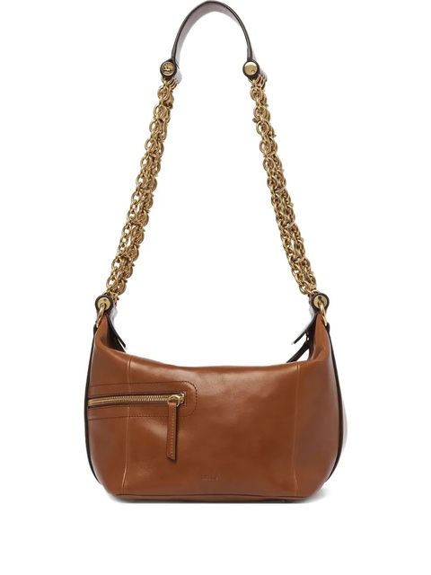 Chloé chain-trimmed leather bag - Brown - zdjęcie produktu nr 1