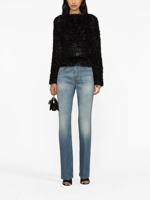 Victoria Beckham faux-fur open-back jumper - Black - zdjęcie produktu nr 2